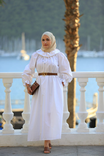 Brave elbise beyaz