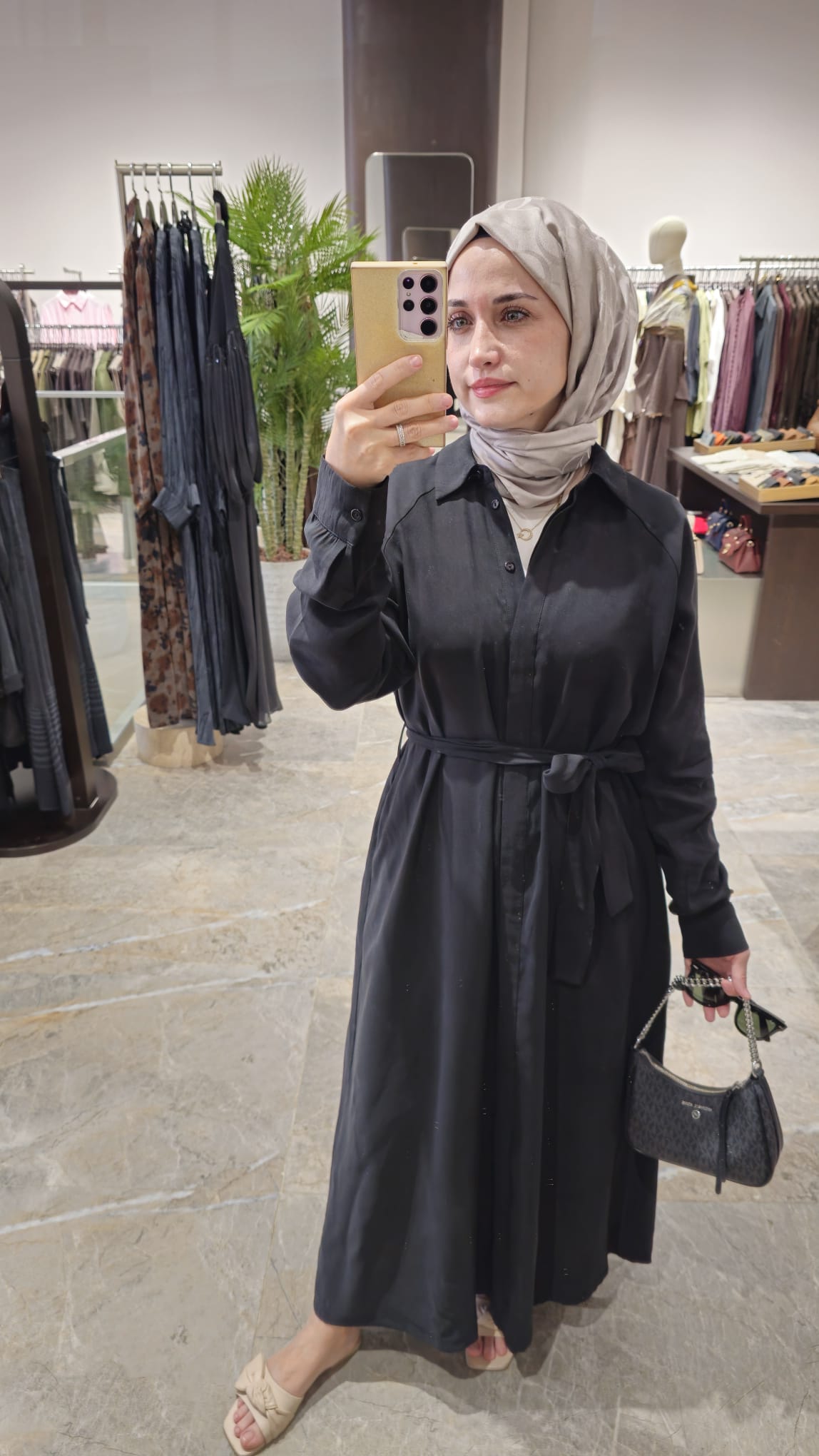 Vera siyah gömlek elbise